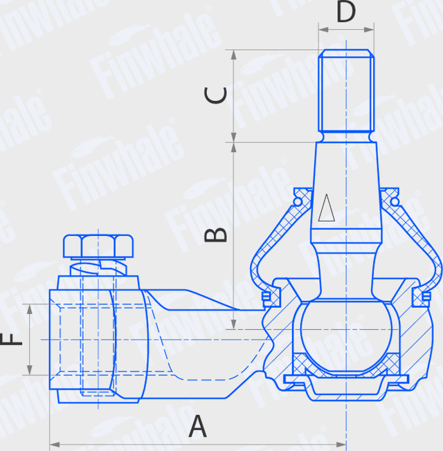 Наконечник рулевой тяги Finwhale правый для Daewoo Espero 1995-1999. Артикул TRE712