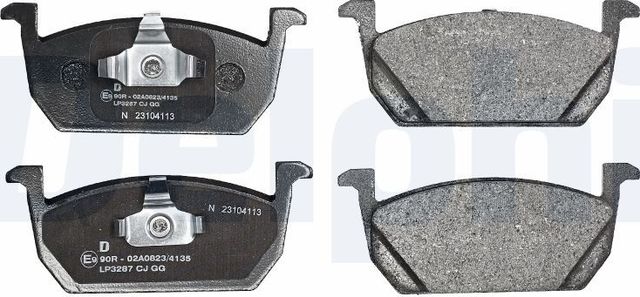 Тормозные колодки Delphi (Low-Metallic) для Audi A1 II (GB) 2018-2026. Артикул LP3287