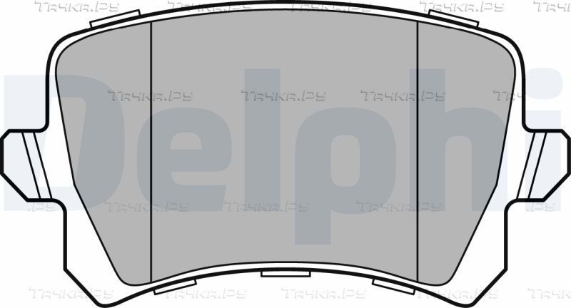 Тормозные колодки Delphi (Low-Metallic) задние для Volkswagen Tiguan I 2007-2018. Артикул LP3247