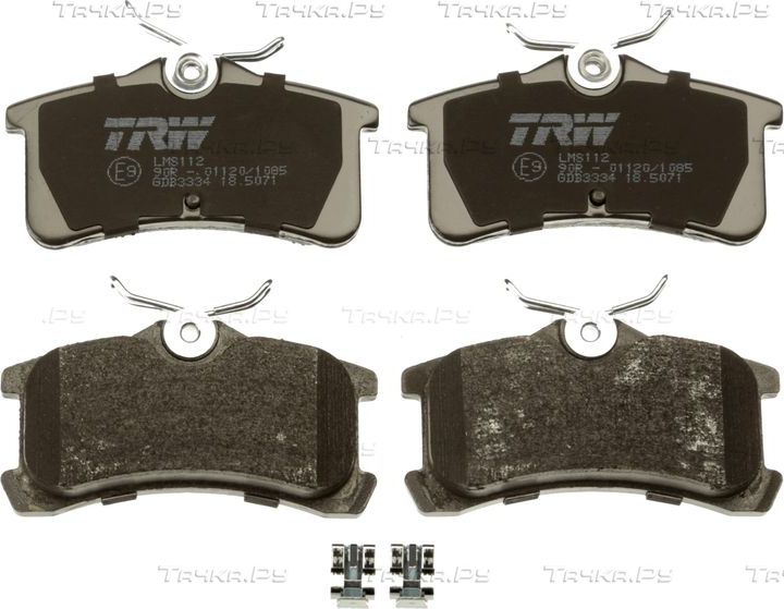 Тормозные колодки TRW COTEC задние для Toyota Corolla E110 1999-2002. Артикул GDB3334