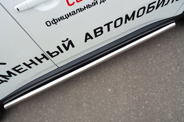 Защита порогов RusStal труба d63 (вариант 3) Mitsubishi Outlander III 2014-2026. Артикул MORT-001895