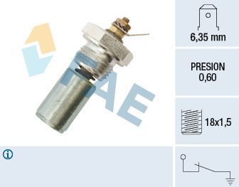 Датчик давления масла FAE для Citroen C15 1984-1988. Артикул 12260