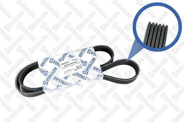 Приводной ремень поликлиновой Stellox для Renault Megane IV 2015-2026. Артикул 06-01195-SX