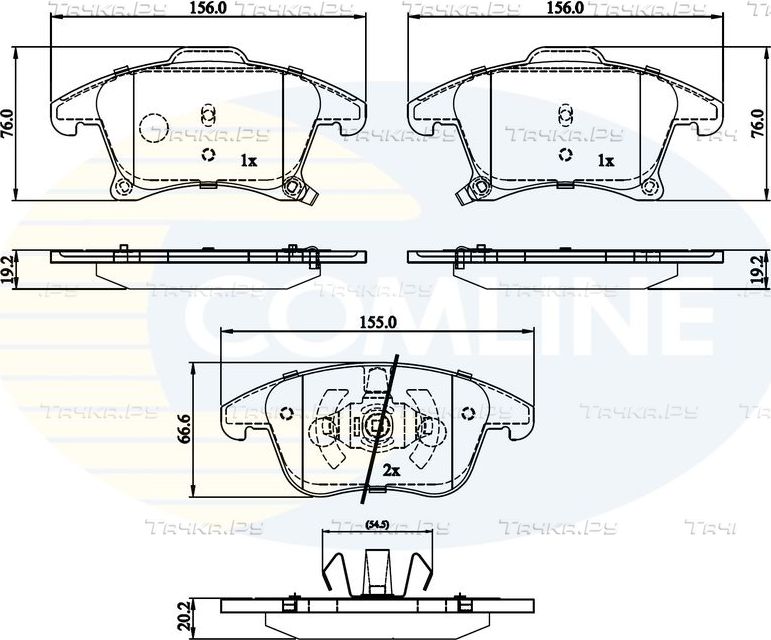 Тормозные колодки Comline Comline передние для Ford Galaxy III 2015-2026. Артикул CBP32286