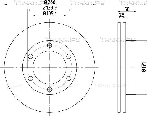 Тормозной диск Nisshinbo. Артикул ND1072K