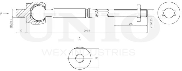 Тяга рулевая (Unio). Артикул SSP-30007
