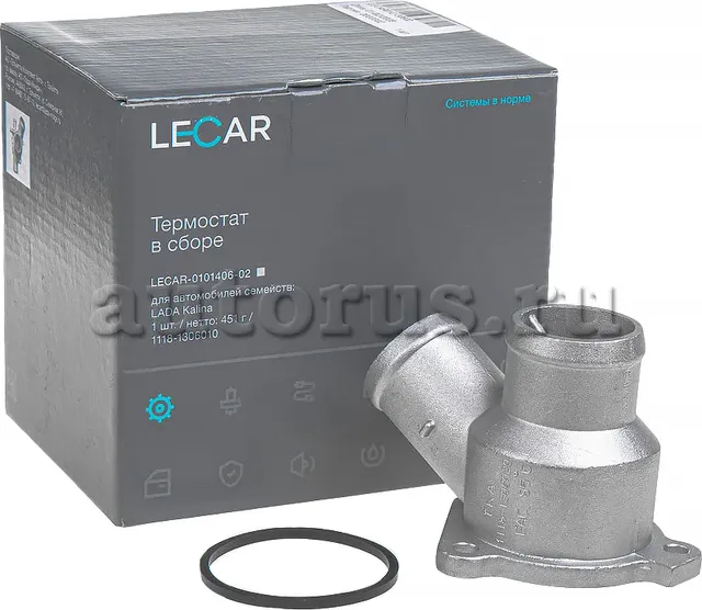 Крышка термостата с термоэлементом LADA Kalina (Lecar). Артикул LECAR010130602