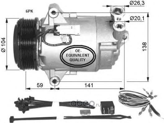 Компрессор кондиционера (NRF) NRF. Артикул 32427
