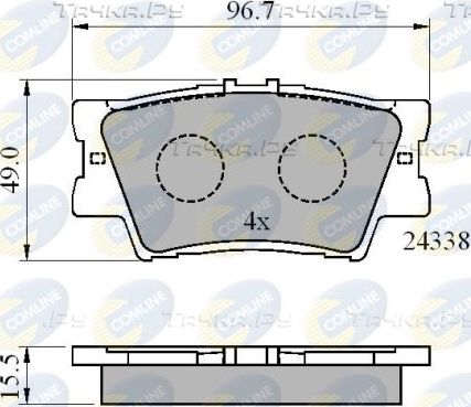 Тормозные колодки Comline Comline задние для Toyota RAV4 III (XA30) 2005-2013. Артикул CBP01581