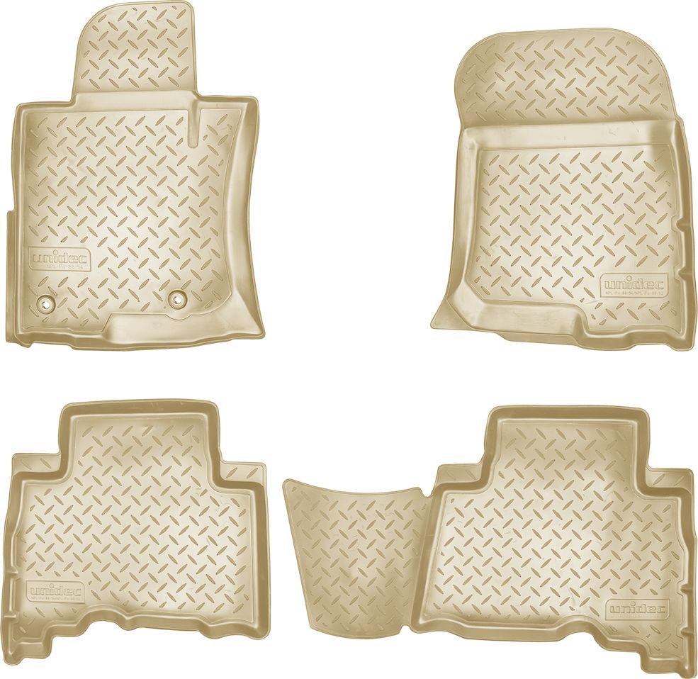 Коврики Норпласт для салона Toyota Land Cruiser Prado 150 (5 мест) рестайлинг 2017-2026 БЕЖЕВЫЕ. Артикул NPL-Po-88-54-B