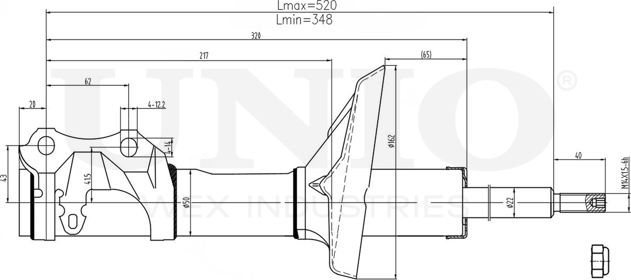 Амортизатор подвески (Unio). Артикул SAB-10724
