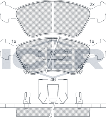 Тормозные колодки Icer. Артикул 181235