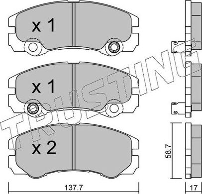 Тормозные колодки Trusting передние для Opel Frontera B 1998-2004. Артикул 366.1