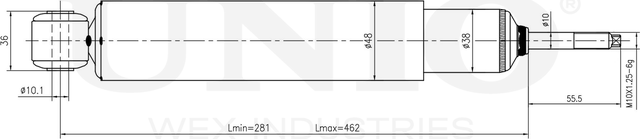 Амортизатор подвески (Unio). Артикул SAB-20014
