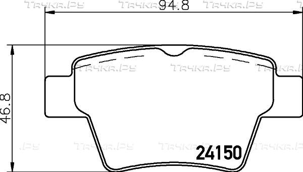 Тормозные колодки Mintex задние для Peugeot 207 I 2006-2008. Артикул MDB2693