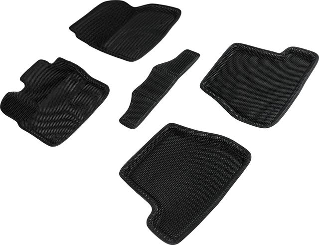 Коврики Seintex 3D EVA Соты для салона Ford Focus III рестайлинг МКПП 2015-2019 ЧЕРНЫЕ. Артикул 95254