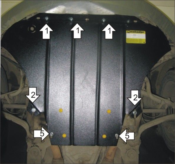 Защита Мотодор для двигателя, КПП Audi А8 D3 седан 2005-2009. Артикул 00134