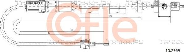 Трос сцепления Cofle для Renault Laguna I 1993-2001. Артикул 92.10.2969