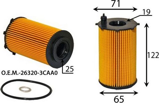 Масляный фильтр JS Asakashi. Артикул OE9306