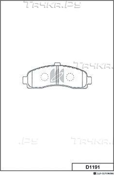 Тормозные колодки MK Kashiyama. Артикул D1191