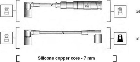Высоковольтные провода (провода зажигания) (комплект) Magneti Marelli. Артикул 941115020651