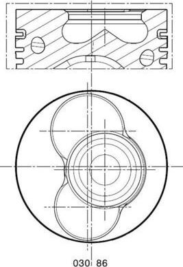 Поршень Mahle для Audi A6 II (C5) 2001-2005. Артикул 030 86 00