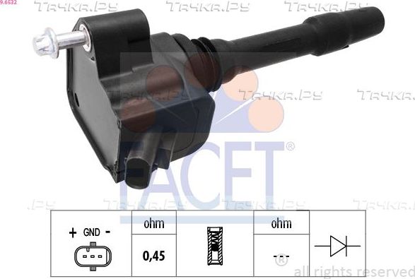 Катушка зажигания Facet OE Equivalent для BMW X7 I (G07) 2019-2026. Артикул 9.6532