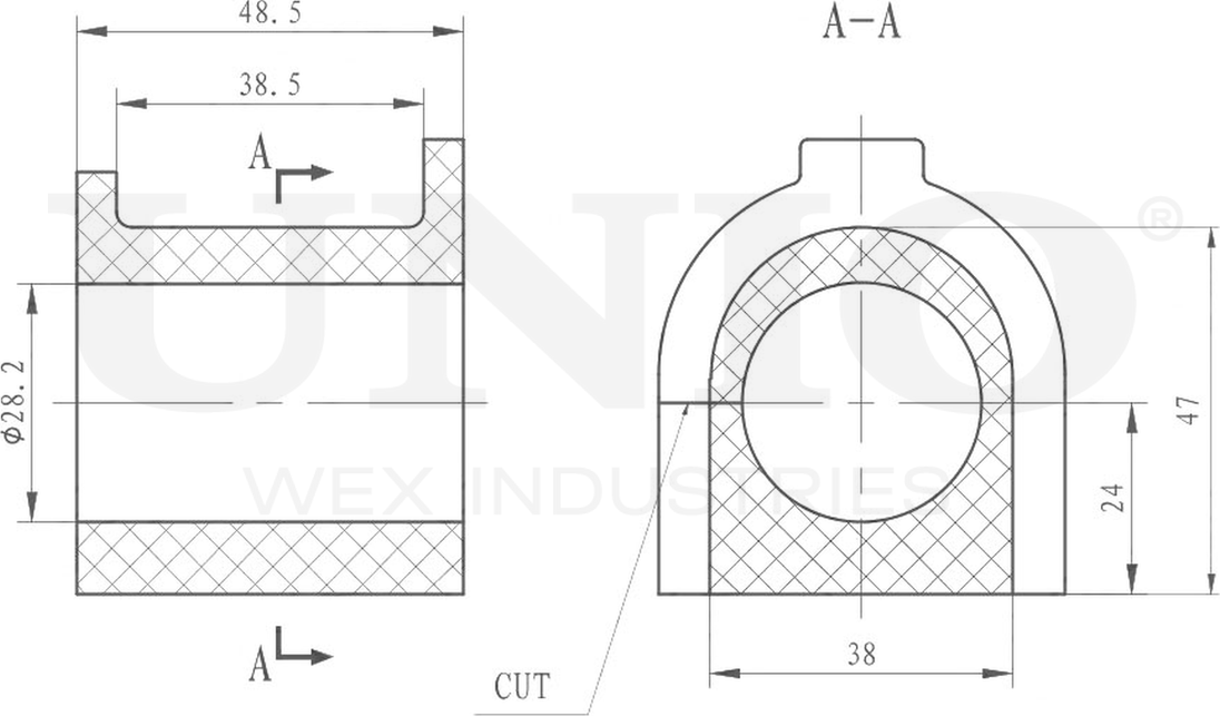 Втулка стабилизатора (Unio). Артикул RMP-10147