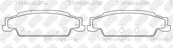 Тормозные колодки NiBK задние для Cadillac CTS I 2002-2007. Артикул PN51004