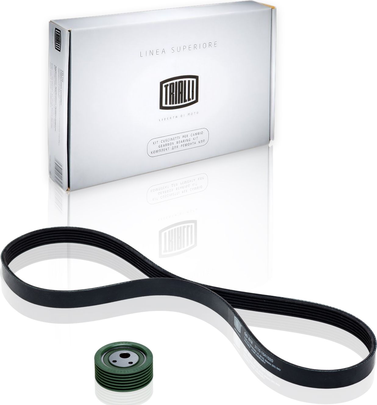 Приводной ремень поликлиновой с роликами (комплект) Trialli. Артикул GD 612