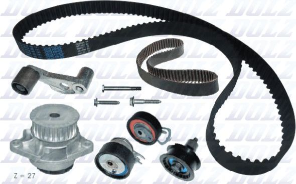 Помпа (водяной насос) с комплектом ремня ГРМ Dolz для SEAT Leon I 1999-2005. Артикул KD035