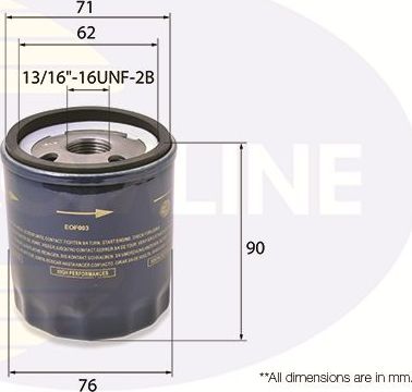 Масляный фильтр Comline для Rover 45 2000-2005. Артикул EOF003