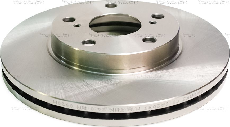 Тормозной диск Cworks передний для Toyota Corolla E140, E150 2006-2014. Артикул C210R2037