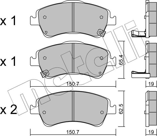 Тормозные колодки Metelli. Артикул 22-0795-0