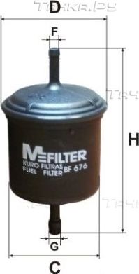 Топливный фильтр MFilter. Артикул BF 676