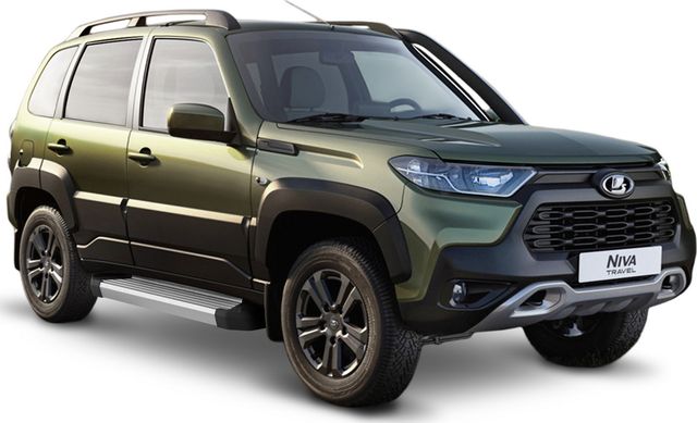 Пороги алюминиевые Rival Silver для Lada Niva Travel 2021-2026. Артикул F160AL.6006.1