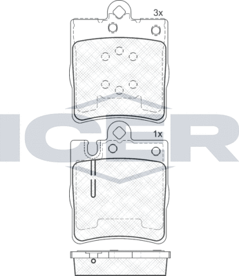 Тормозные колодки Icer. Артикул 181312