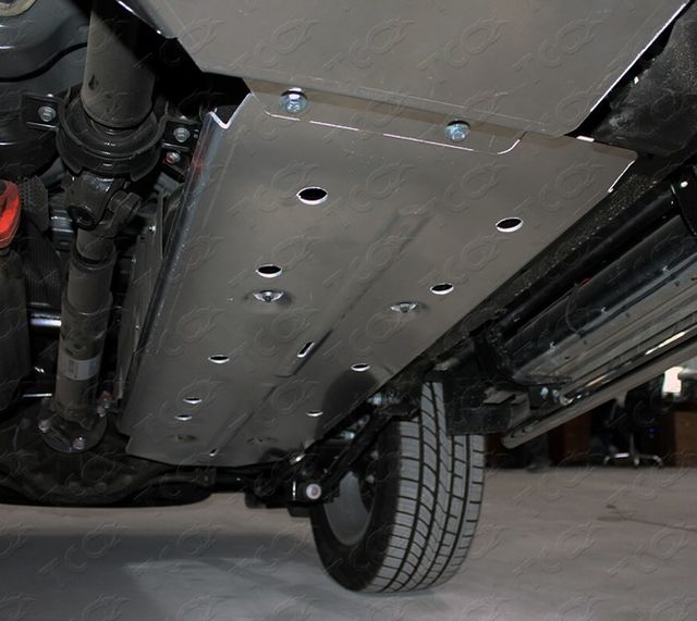 Защита алюминиевая ТСС (4 мм) для бака Haval H9 2015-2026. Артикул ZKTCC00407