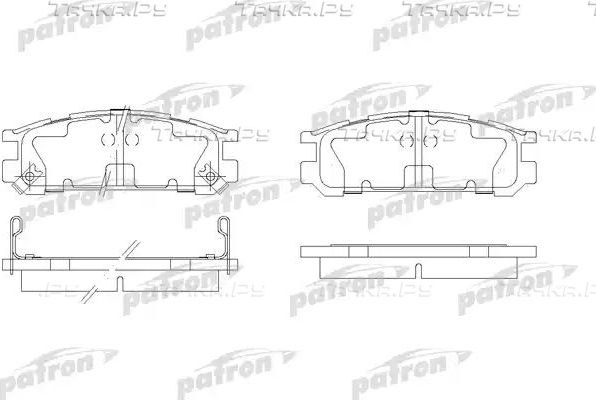 Тормозные колодки Patron задние для Subaru Legacy III 1998-2003. Артикул PBP790