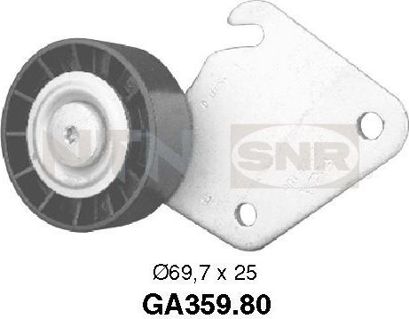 Направляющий (ведущий) ролик приводного поликлинового ремня NTN / SNR. Артикул GA359.80