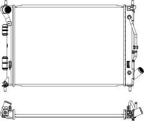 Радиатор охлаждения двигателя Sakura. Артикул 3221-8511