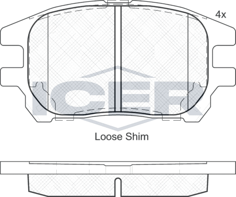 Тормозные колодки Icer. Артикул 182107