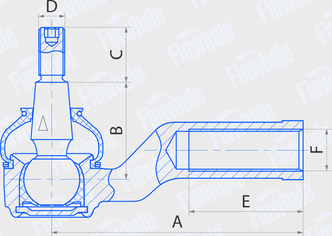 Наконечник рулевой тяги Finwhale. Артикул TRE707