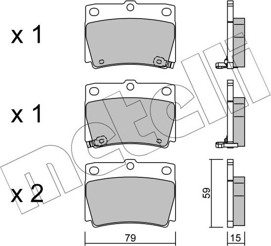 Тормозные колодки Metelli. Артикул 22-0484-0