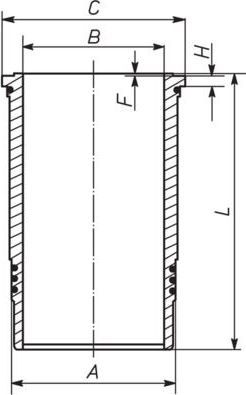 Гильза цилиндра Mahle для Mercedes-Benz Axor 2002-2004. Артикул 001 LW 00122 001