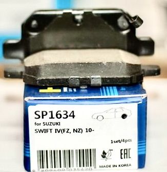 Тормозные колодки Sangsin Hi-Q задние для Suzuki Vitara II 2015-2026. Артикул SP1634