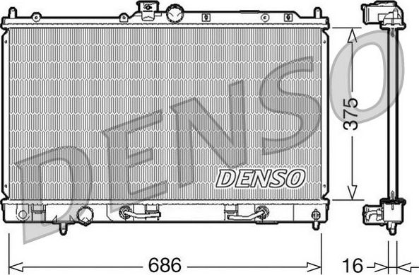 Радиатор охлаждения двигателя Denso (алюминий). Артикул DRM45024