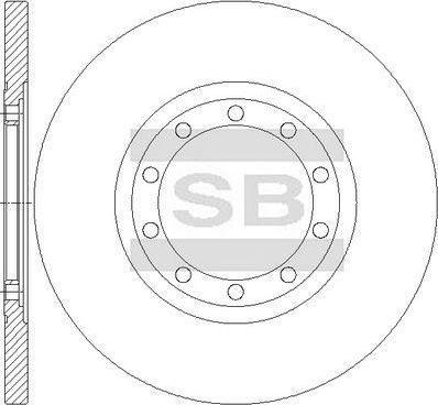 Тормозной диск Sangsin Hi-Q задний для Ford Transit VII 2006-2014. Артикул SD5345