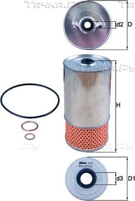 Масляный фильтр Mahle. Артикул OX 78D1