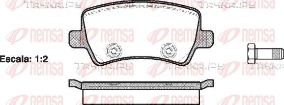 Тормозные колодки Remsa задние для Volvo V60 I 2010-2018. Артикул 1236.00